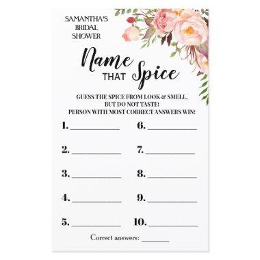 Name that Spice bridal shower english spanish game