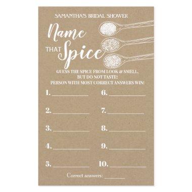 Name that Spice  game english spanish