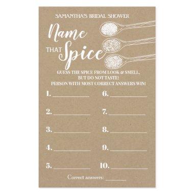 Name that Spice bridal shower game english spanish