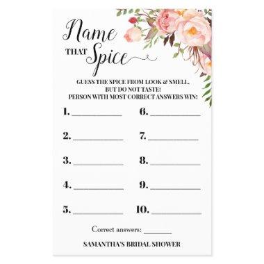Name that Spice  Pink Game  Flyer
