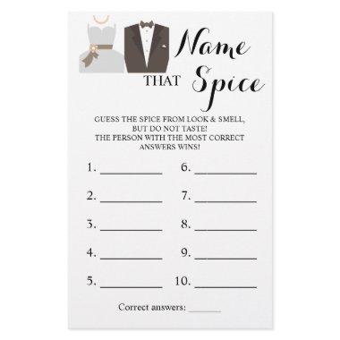 Name that Spice Bride & Groom Game  Flyer