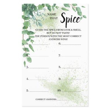 Name that Spice Eucalyptus  Game  Flyer