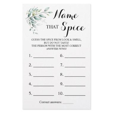 Name that Spice Greenery Eucalyptus Game  Flyer