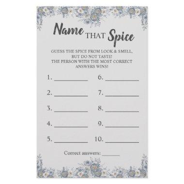 Name that Spice Grey Floral Game  Flyer