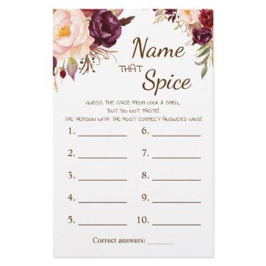 Name that Spice Marsala Flower Game  Flyer