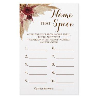Name that Spice Pampas Grass Game  Flyer
