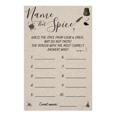 Name that Spice | Pen & Inkwell Game Invitations Flyer
