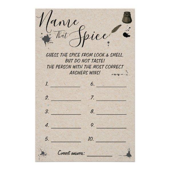 Name that Spice | Pen & Inkwell Game Invitations Flyer