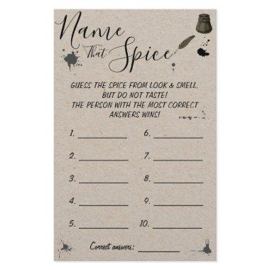 Name that Spice | Pen & Inkwell Game  Flyer
