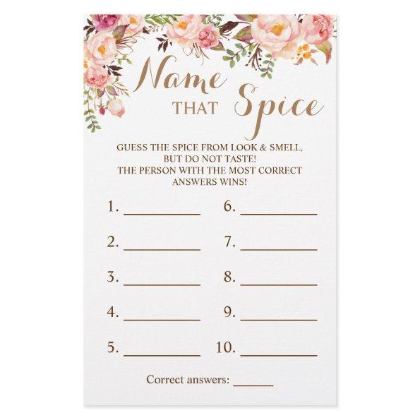 Name that Spice Pink Floral Game  Flyer