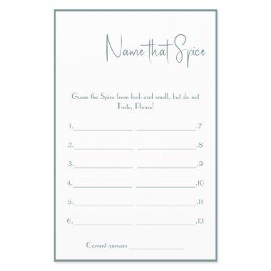 Name that Spice - Shower Game Flyer
