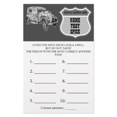 Name that Spice | Wedding Car Shower Game  Flyer