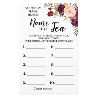 Name that Tea Marsala Flowers  Game