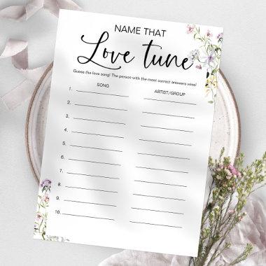 Name That Tune Wildflower Bridal Shower Game Invitations