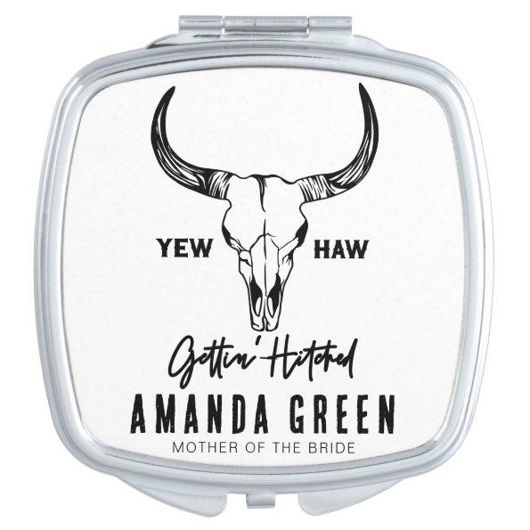 Nashville Bachelorette Party Gettin Hitched Custom Compact Mirror