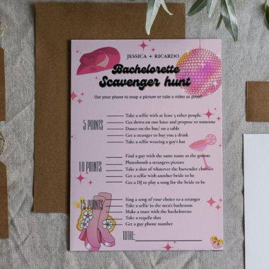 Nashville Bachelorette scavenger photo hunt game Invitations