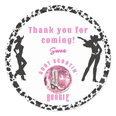 Nashville Cowgirl Disco Rodeo Bachelorette Weekend Classic Round Sticker