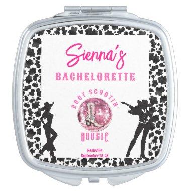 Nashville Cowgirl Disco Rodeo Bachelorette Weekend Compact Mirror