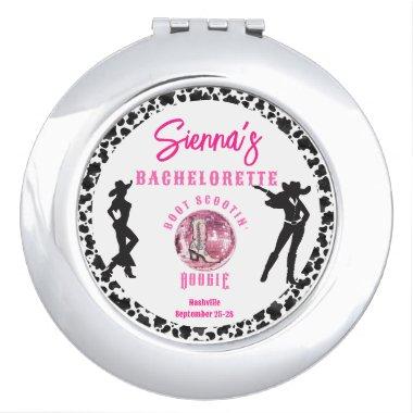 Nashville Cowgirl Disco Rodeo Bachelorette Weekend Compact Mirror