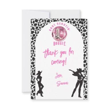 Nashville Cowgirl Disco Rodeo Bachelorette Weekend Thank You Invitations