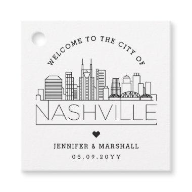 Nashville Skyline | Wedding Welcome Favor Favor Tags