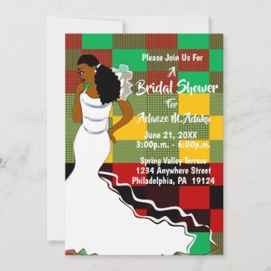 National African American Colors Bridal Shower Inv Invitations