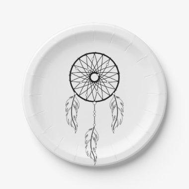 Native American Dreamcatcher Tribal Wedding Boho Paper Plates