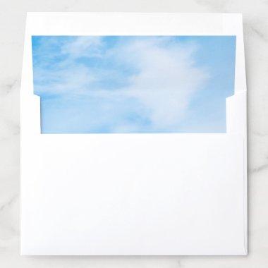 Nature Elegant Blue Sky Clouds Modern Template Envelope Liner