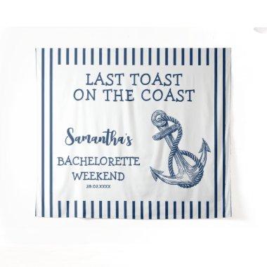 Nautical Anchor Bachelorette Party Last Toast Tapestry