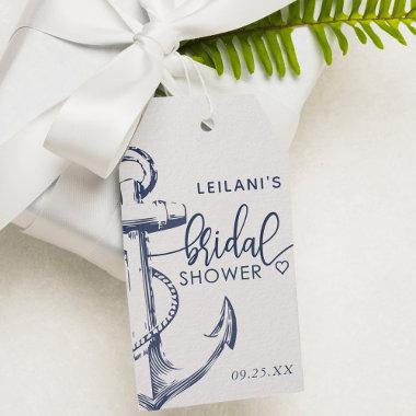 Nautical Anchor Bridal Shower White Gift Tags
