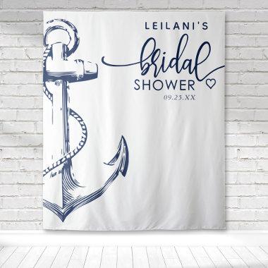 Nautical Anchor  White Tapestry