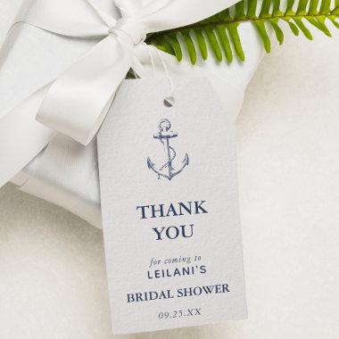Nautical Anchor  White Thank You Gift Tags