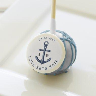 Nautical Anchor Custom Monograms Cake Pops