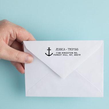 Nautical Anchor Custom Name & Address Pocket Stamp