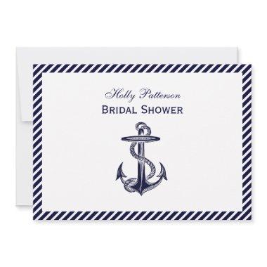 Nautical Anchor Navy Diag Stripe 2H