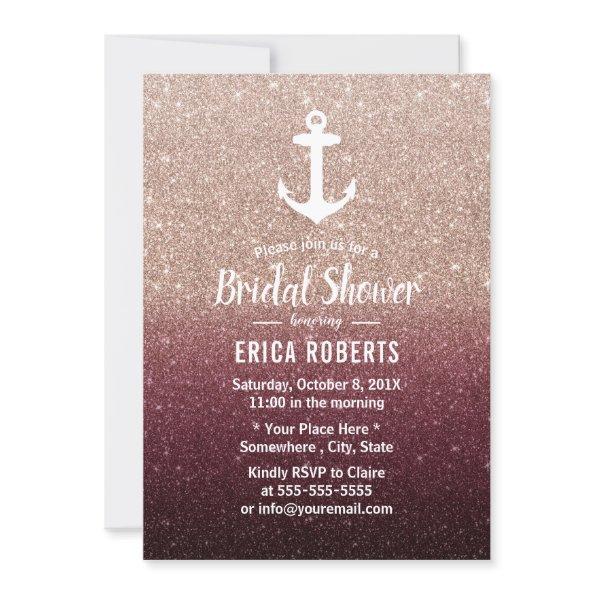 Nautical Anchor Rose Gold Ombre