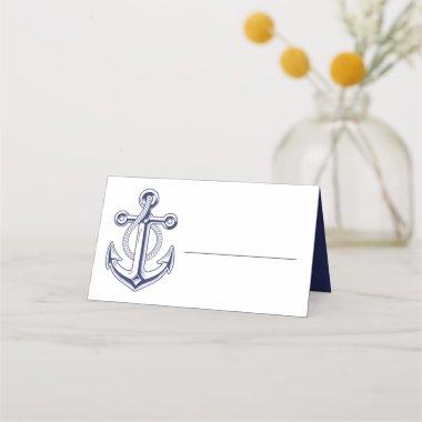 Nautical Anchor Sailor Ocean Navy Blue Wedding Place