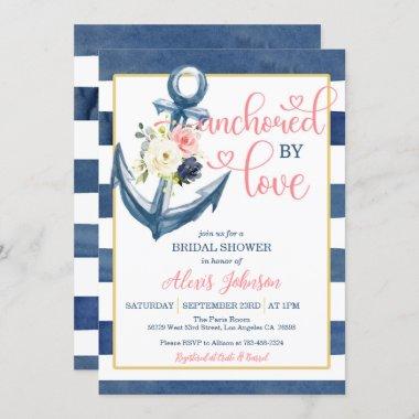 Nautical Anchored By Love Bridal Shower (P/S) Invitations