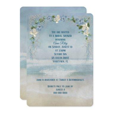 Nautical Beach Bridal Shower Invitations