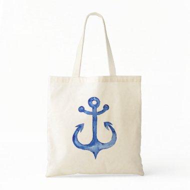 Nautical Blue Anchors & Heart | Budget Tote