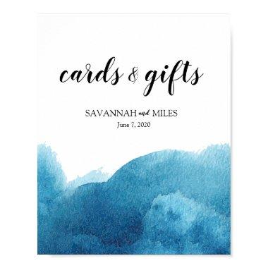 Nautical Blue Ocean  & Gifts Party Sign