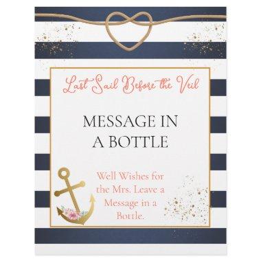 Nautical  Message in a Bottle Sign