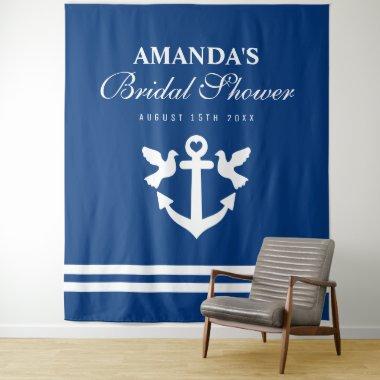 Nautical bridal shower party photo booth backdrop