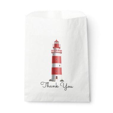 Nautical Lighthouse Thank You Wedding Ocean Beach Favor Bag