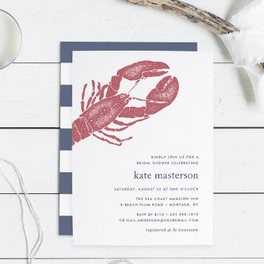 Nautical Lobster Bridal Shower Invitations