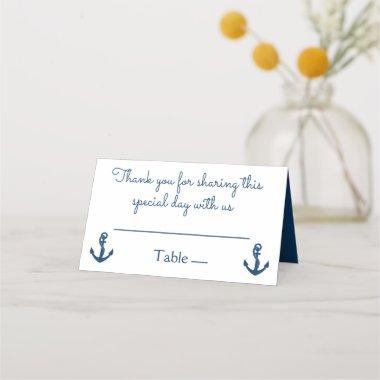 Nautical Navy Blue Anchor Wedding  Place