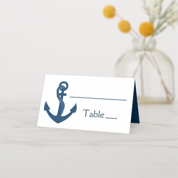 Nautical Navy Blue Anchor Wedding  Place