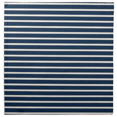 Nautical Navy blue Stripes  Napkin