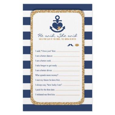 Nautical Navy & Gold He said, She said Flyer