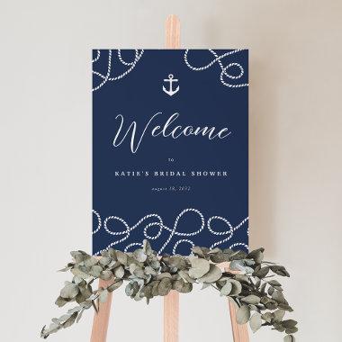 Nautical Rope and Anchor Event Welcome Sign